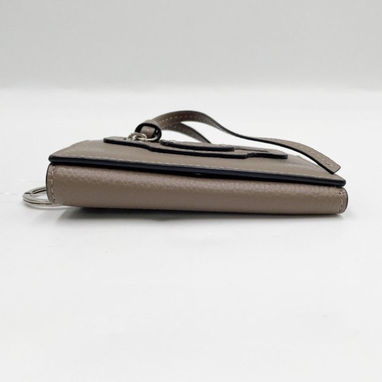 Balenciaga Key Case Neo Classic Brown Leather 6 Silver Key Holder — view 3