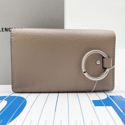 Balenciaga Key Case Neo Classic Brown Leather 6 Silver Key Holder — view 2