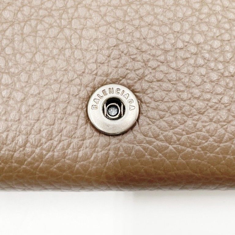 Balenciaga Key Case Neo Classic Brown Leather 6 Silver Key Holder — view 9