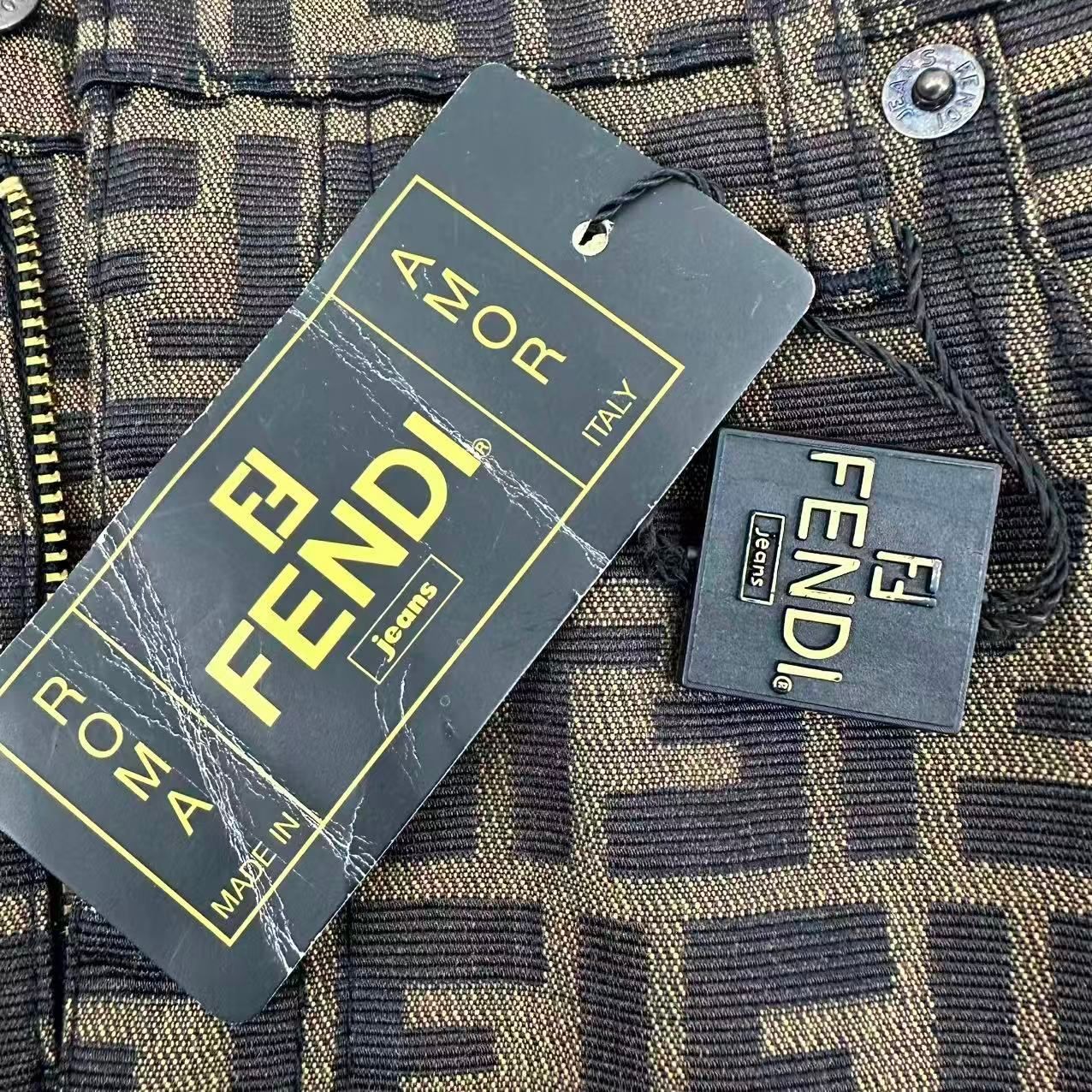 Fendi Zucca Pattern Skirt Brown 42 — view 8