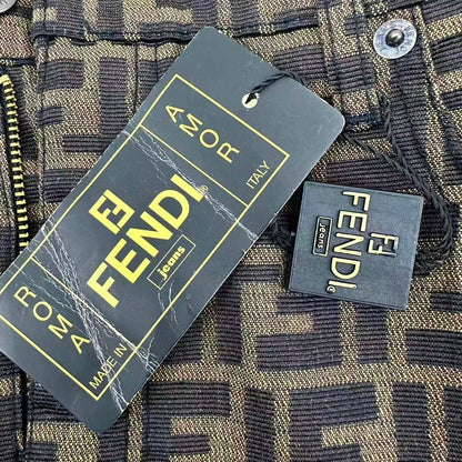 Fendi Zucca Pattern Skirt Brown 42 — view 8