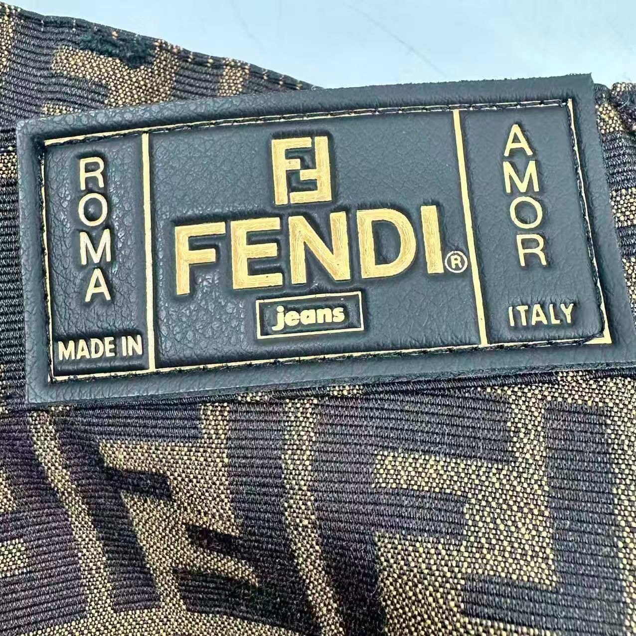 Fendi Zucca Pattern Skirt Brown 42 — view 7