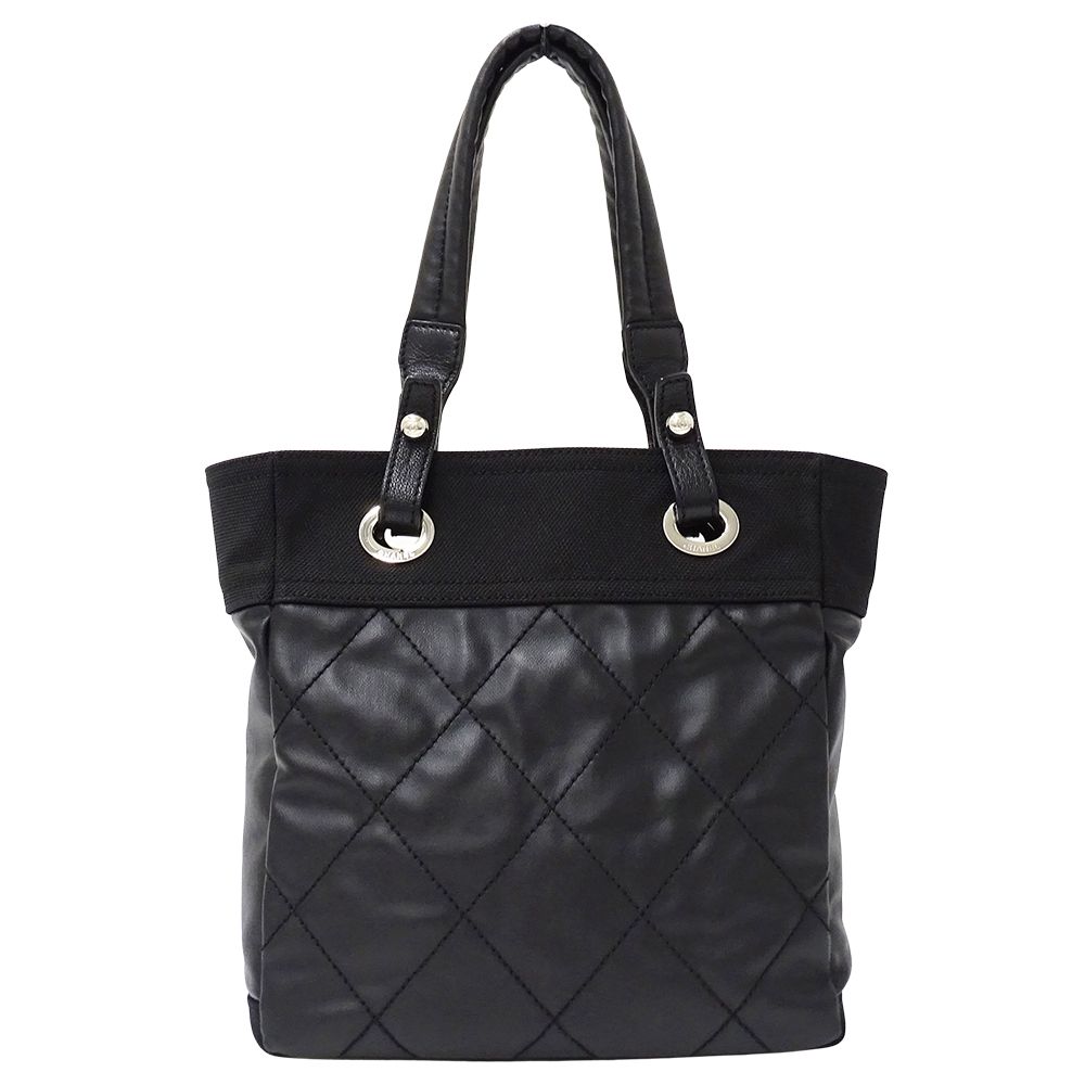 Chanel Paris Biarritz Tote Black Silver — view 2