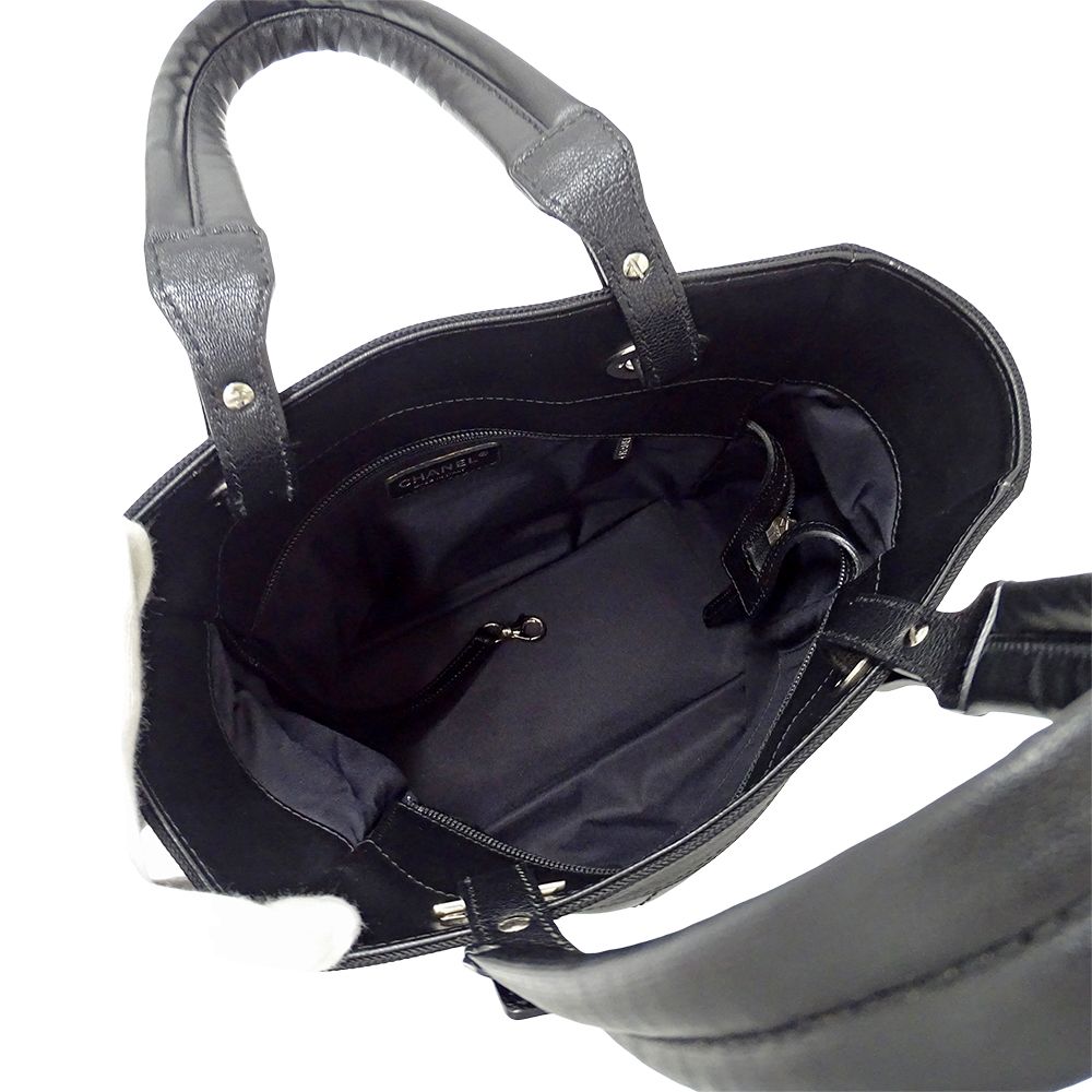 Chanel Paris Biarritz Tote Black Silver — view 5