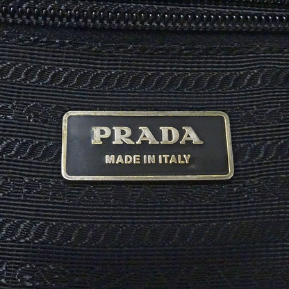 Prada Tote Shoulder Bag 2-Way Nylon Black Logo Large — view 6