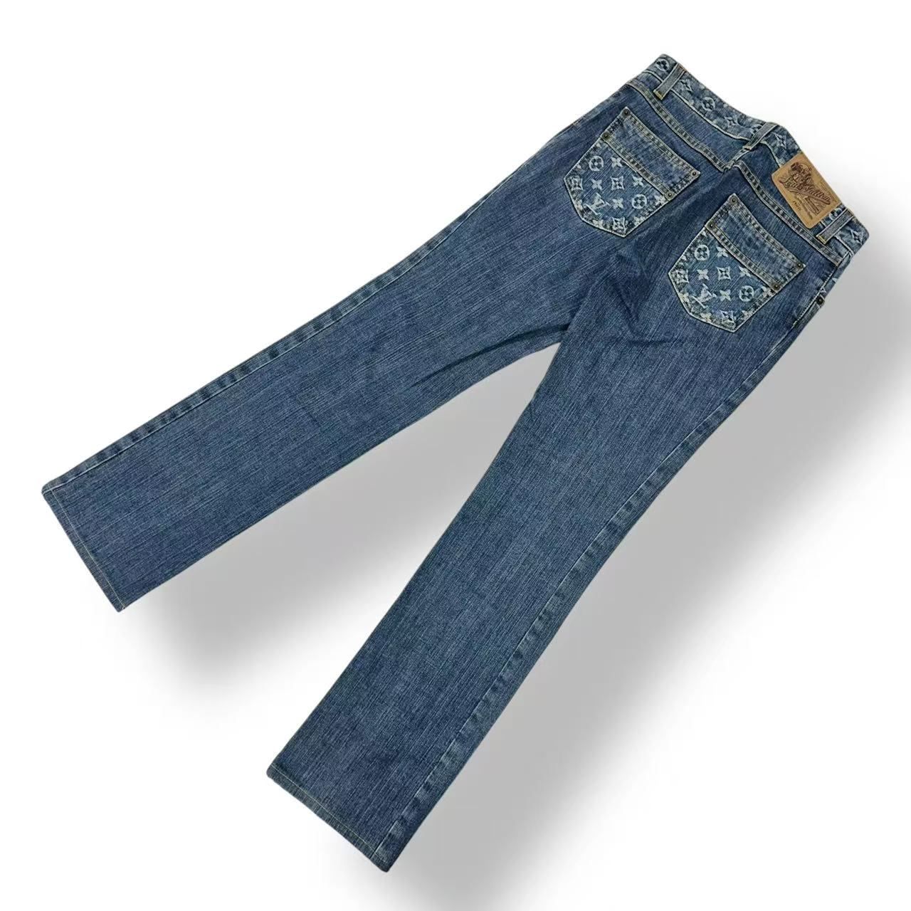 Louis Vuitton Monogram Denim Pants Blue — view 2