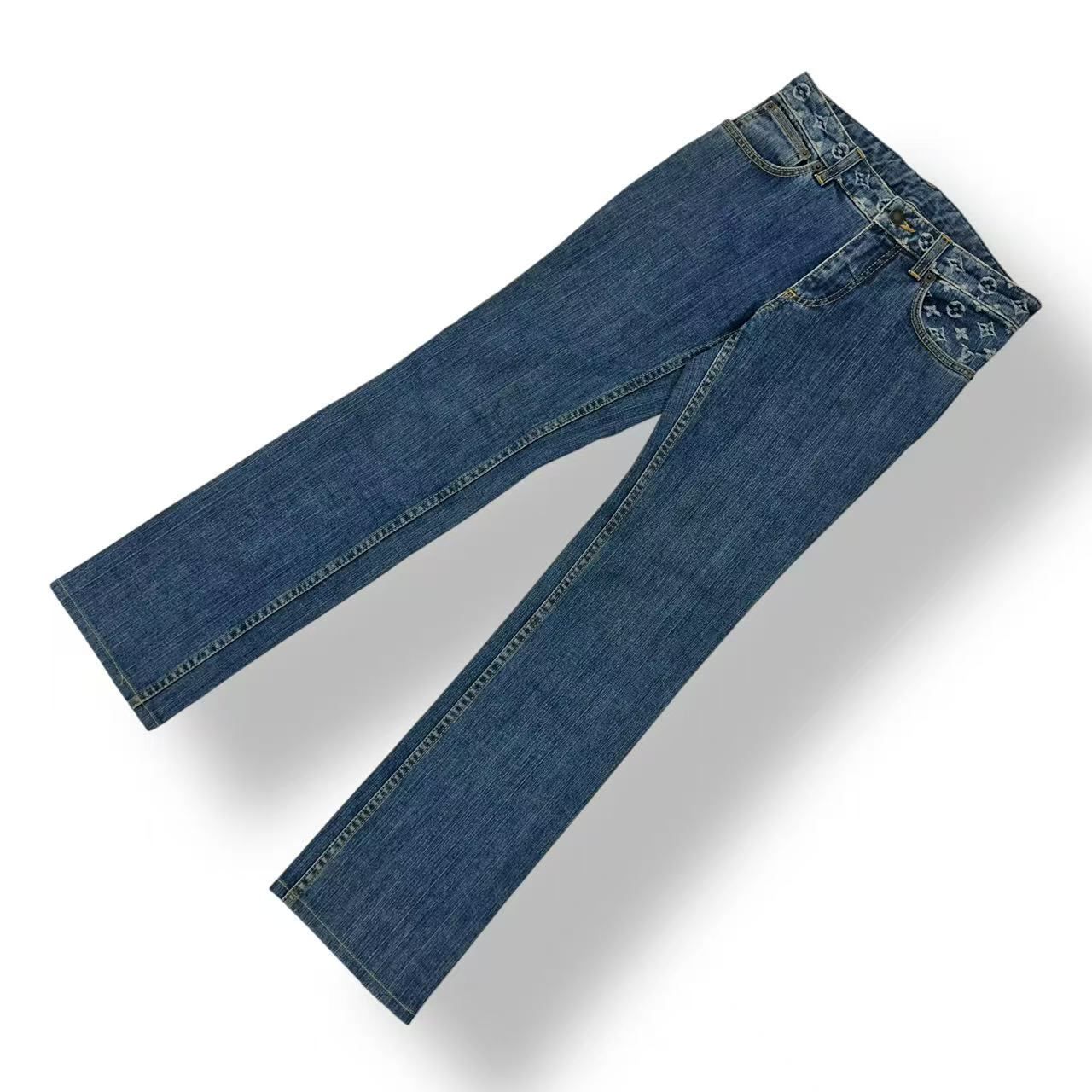 Louis Vuitton Monogram Denim Pants Blue