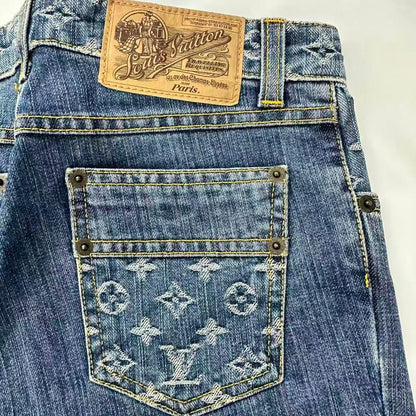 Louis Vuitton Monogram Denim Pants Blue — view 3