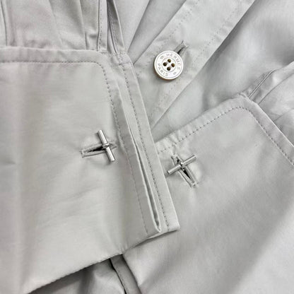 Hermes Trench Coat with Belt Gray — view 6
