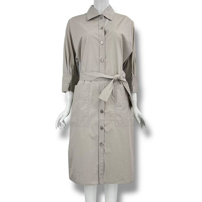 Hermes Trench Coat with Belt Gray