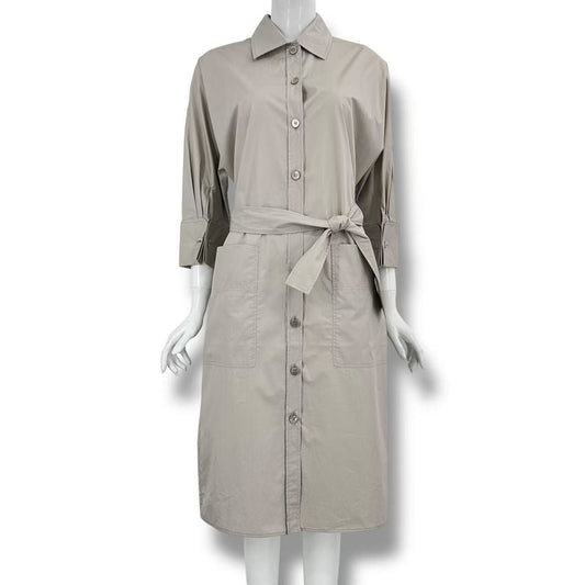 Hermes Trench Coat with Belt Gray