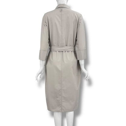 Hermes Trench Coat with Belt Gray