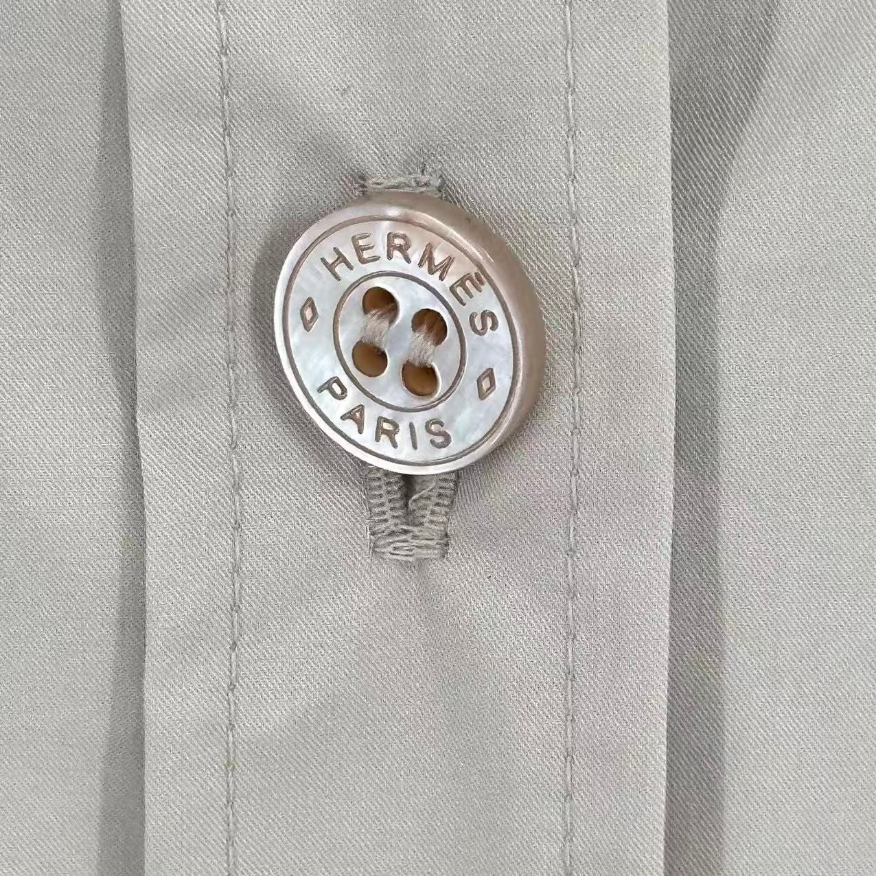 Hermes Trench Coat with Belt Gray — view 5