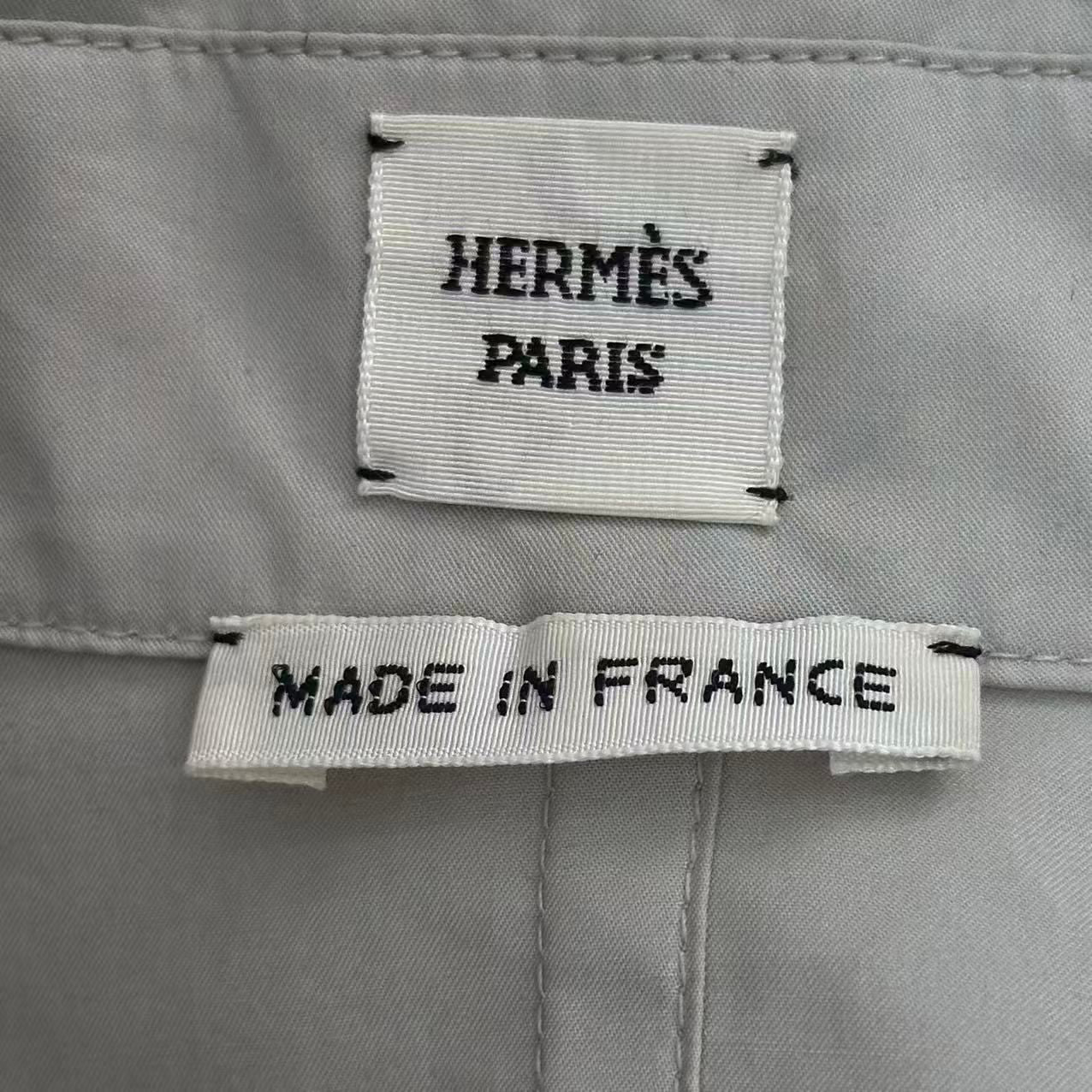 Hermes Trench Coat with Belt Gray — view 7