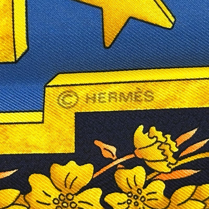 Hermes Scarf Carre 90 Carpe Diem Enjoy Your Day Silk Purple Blue Multicolor — view 4