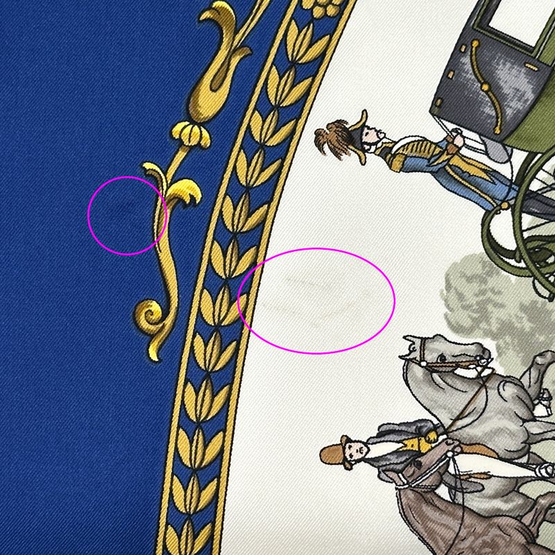 Hermes Scarf Carre 90 la Promenade de Longchamps Walk to Long Chien Silk Blue — view 7