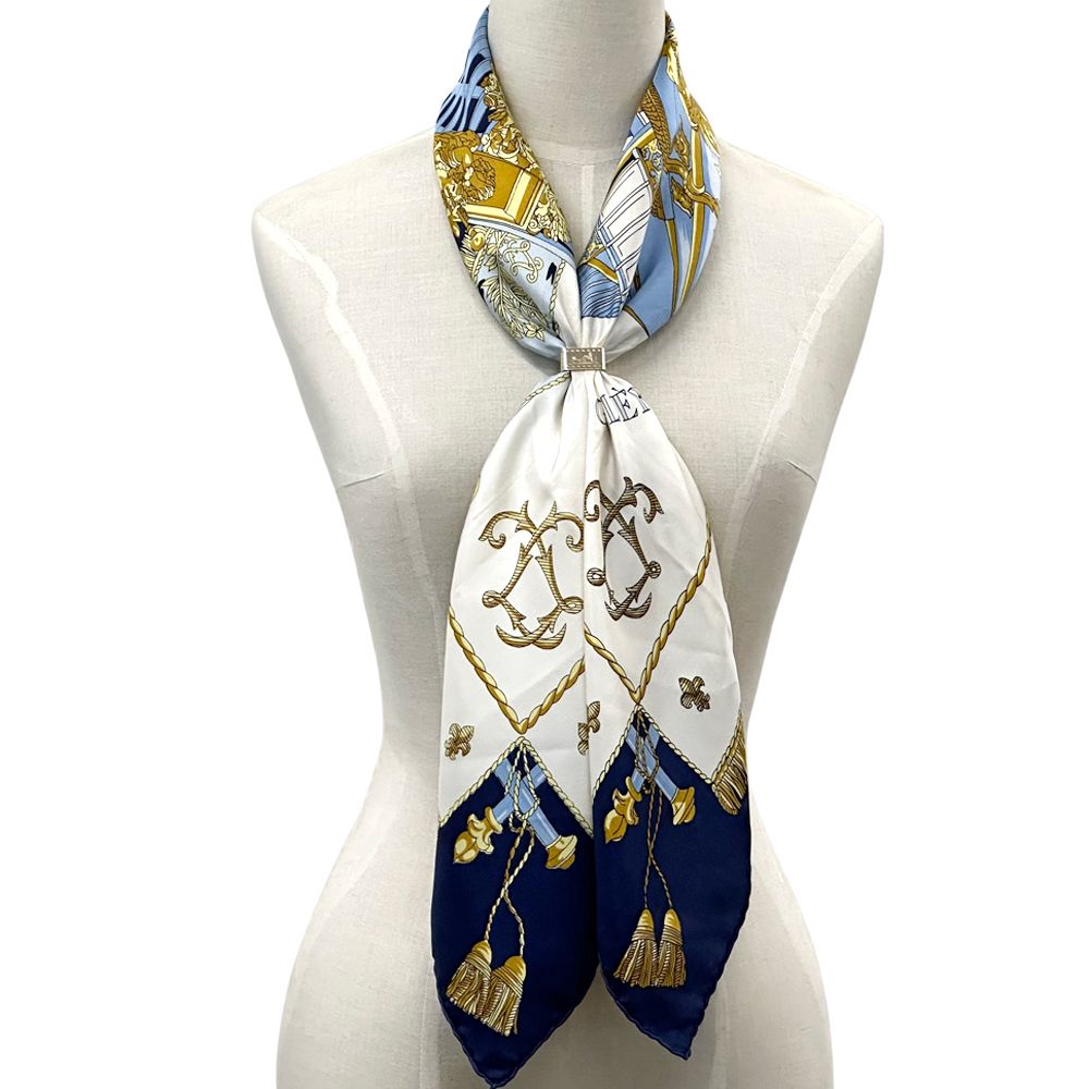Hermes Scarf Vue du Carrosse de la Galere la Reale Queen's Coronation Carre 90 — view 5