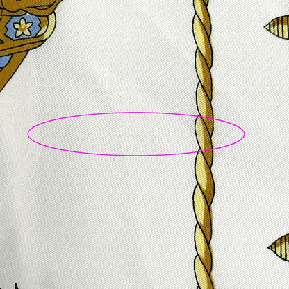 Hermes Scarf Vue du Carrosse de la Galere la Reale Queen's Coronation Carre 90 — view 7