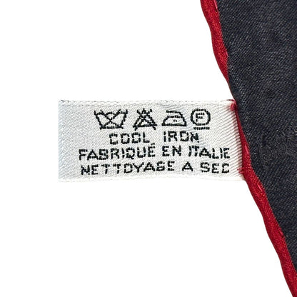 Louis Vuitton Scarf Silk Carre 90 Chemin Fuzan by Andre Putman Red Black — view 5