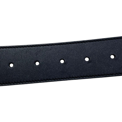 Gucci Belt GG Emblem Wide Leather Double Black Gold — view 6