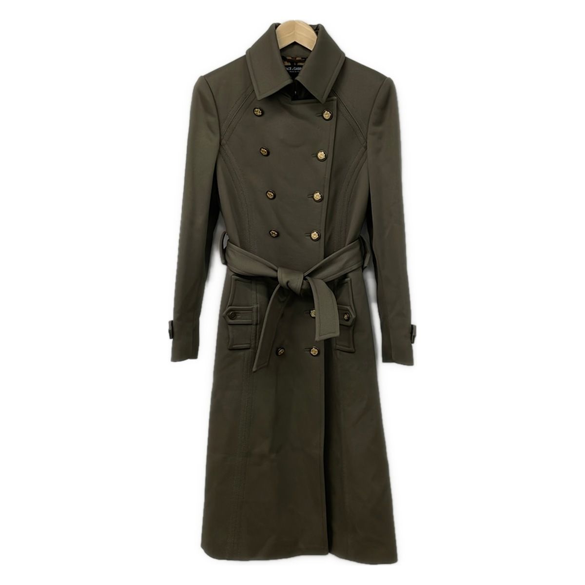 Dolce & Gabbana Coat 40 M Khaki Long Sleeve Long Length Autumn Winter