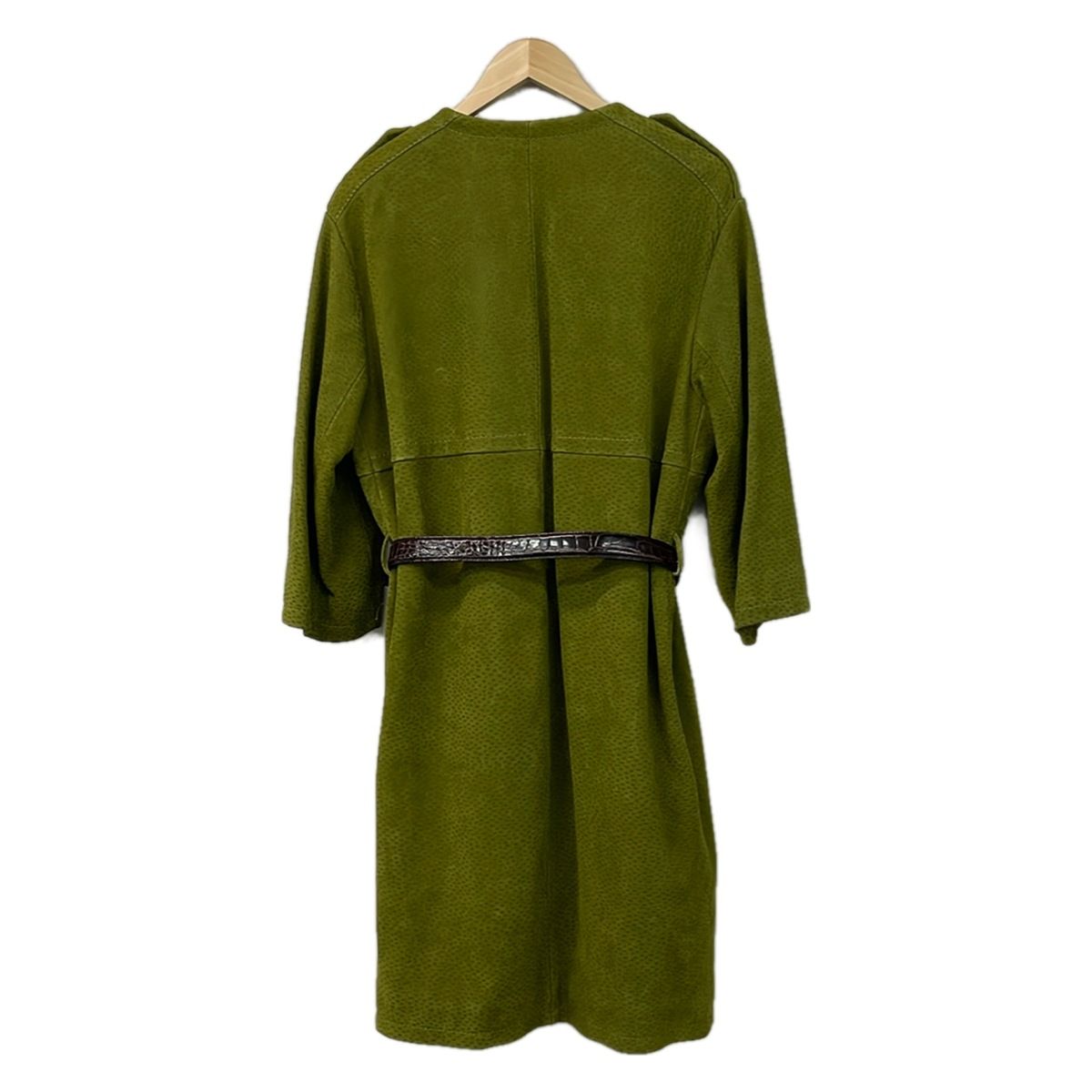 Prada Coat S Green Long Sleeve Nubuck Autumn Winter — view 2