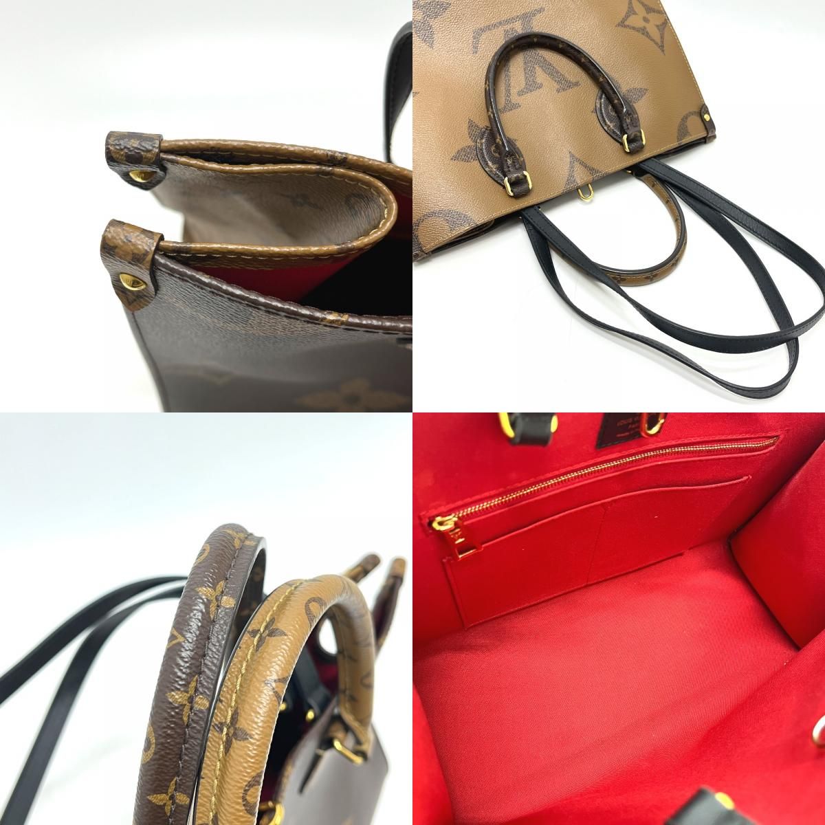 Louis Vuitton Tote On The Go Monogram Reverse Canvas Brown — view 8