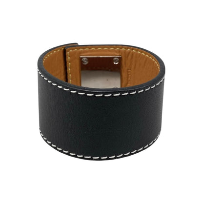 Loewe Bracelet Anagram Logo 110.10.024 Calfskin Black Brown Silver — view 2