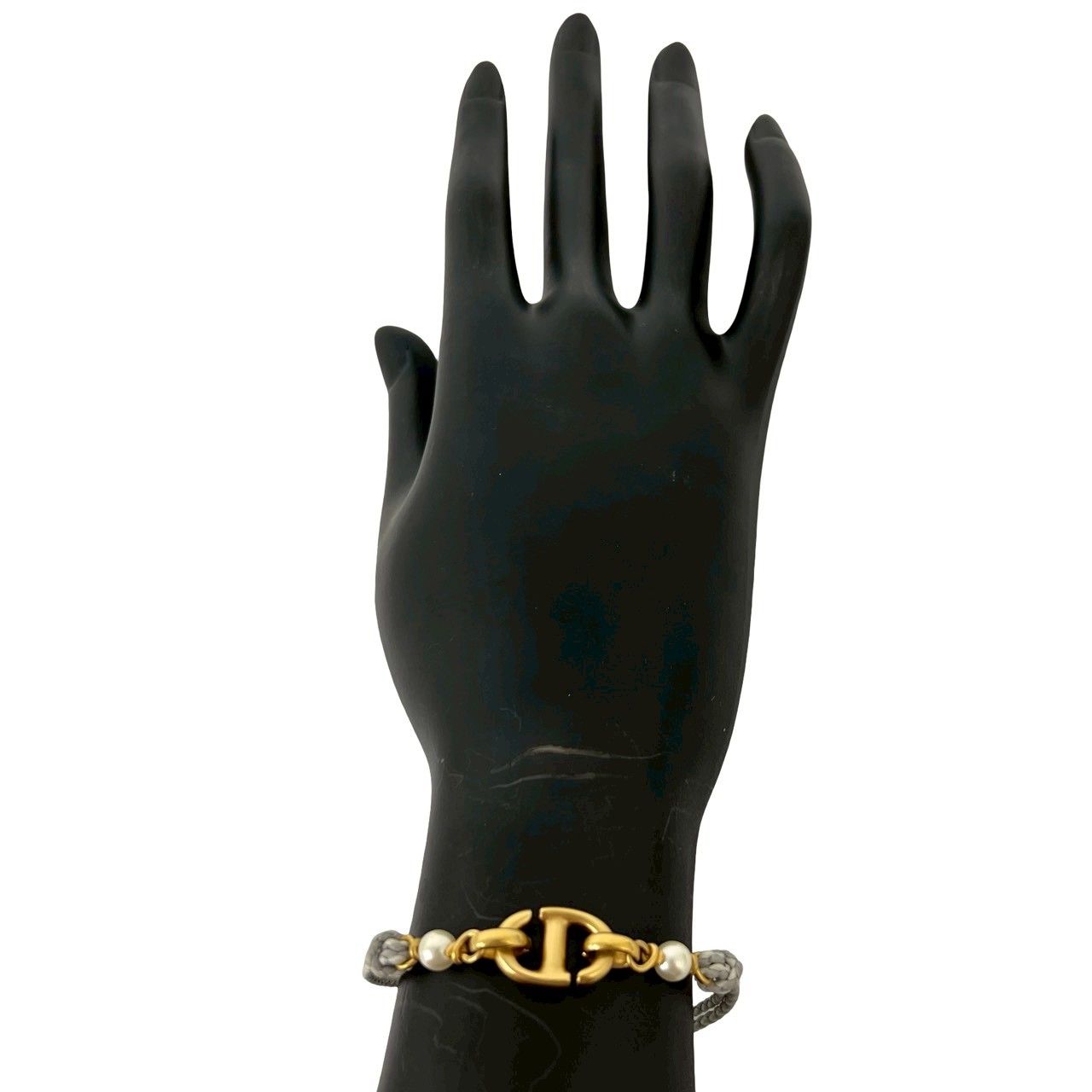 Dior Box Navy Pearl Bracelet Gold — view 2