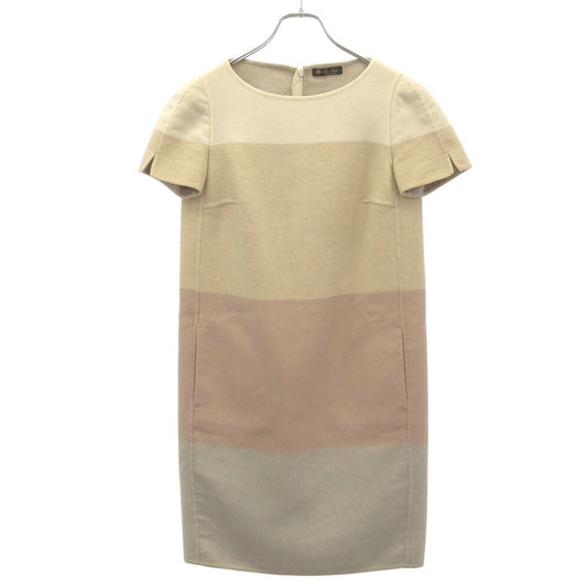 Loro Piana Cashmere Border Line Dress Mix 36