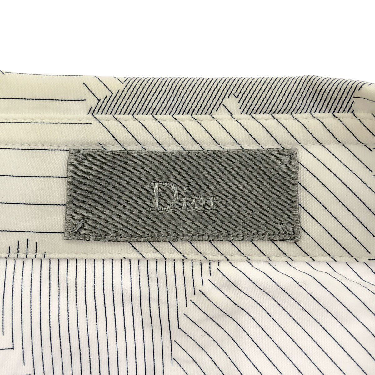 Dior Homme Fly Front Camouflage Shirt White Gray 41 — view 3