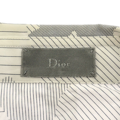 Dior Homme Fly Front Camouflage Shirt White Gray 41 — view 3