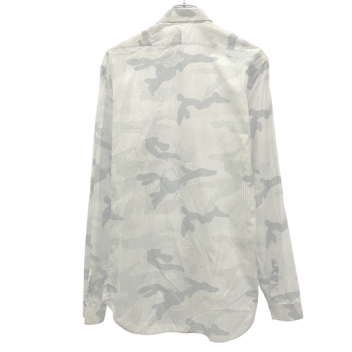Dior Homme Fly Front Camouflage Shirt White Gray 41 — view 2
