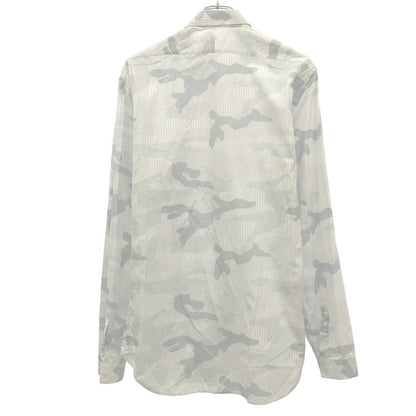 Dior Homme Fly Front Camouflage Shirt White Gray 41 — view 2