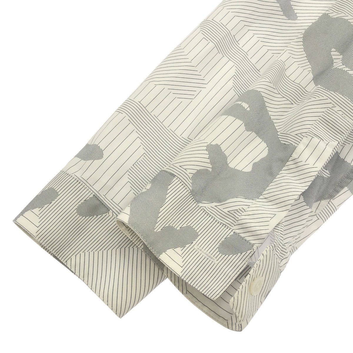 Dior Homme Fly Front Camouflage Shirt White Gray 41 — view 4