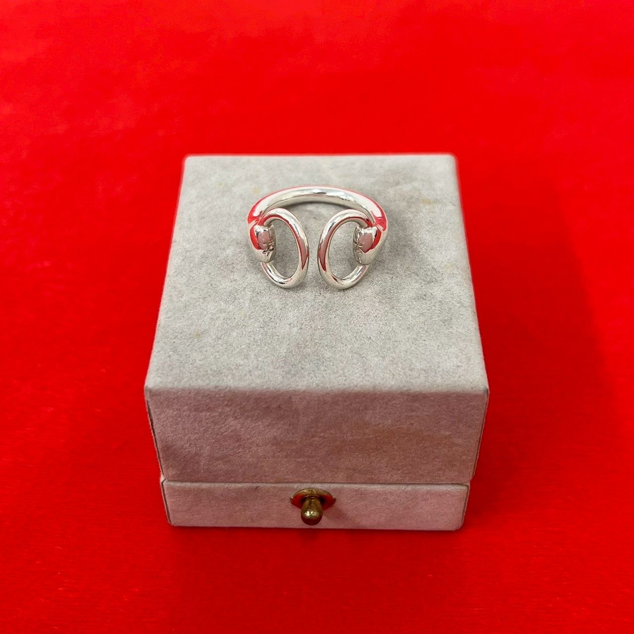 Hermes Vintage Nausicaa Ring 925 Sterling Silver