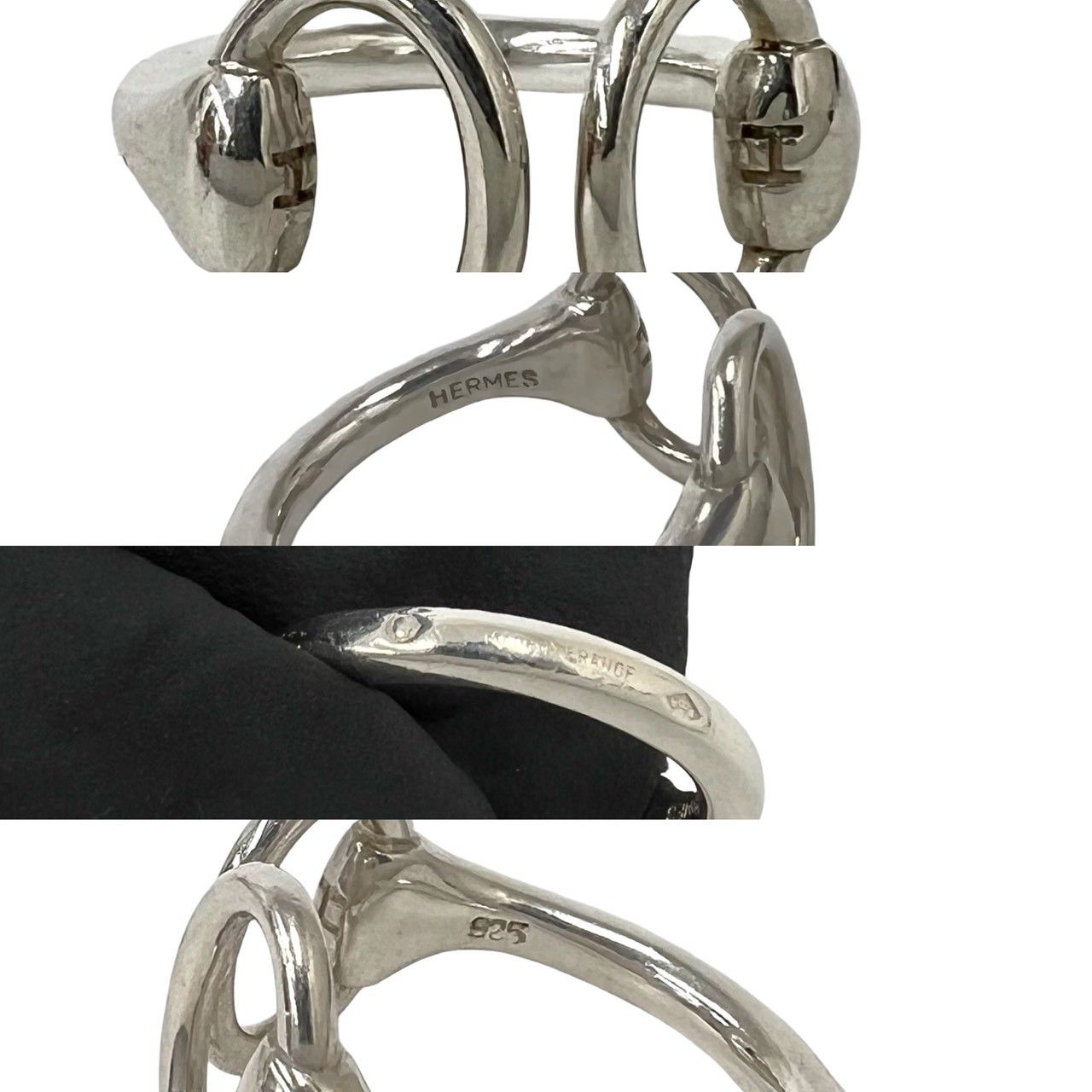 Hermes Vintage Nausicaa Ring 925 Sterling Silver — view 3