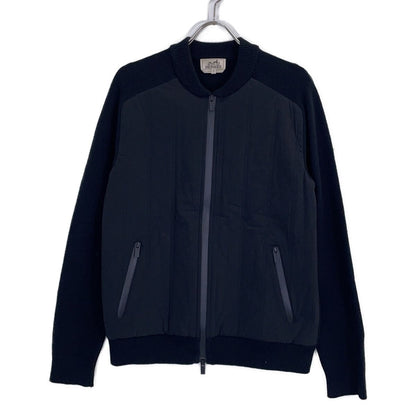Hermes Wool Cashmere Trim Zip Up Jacket