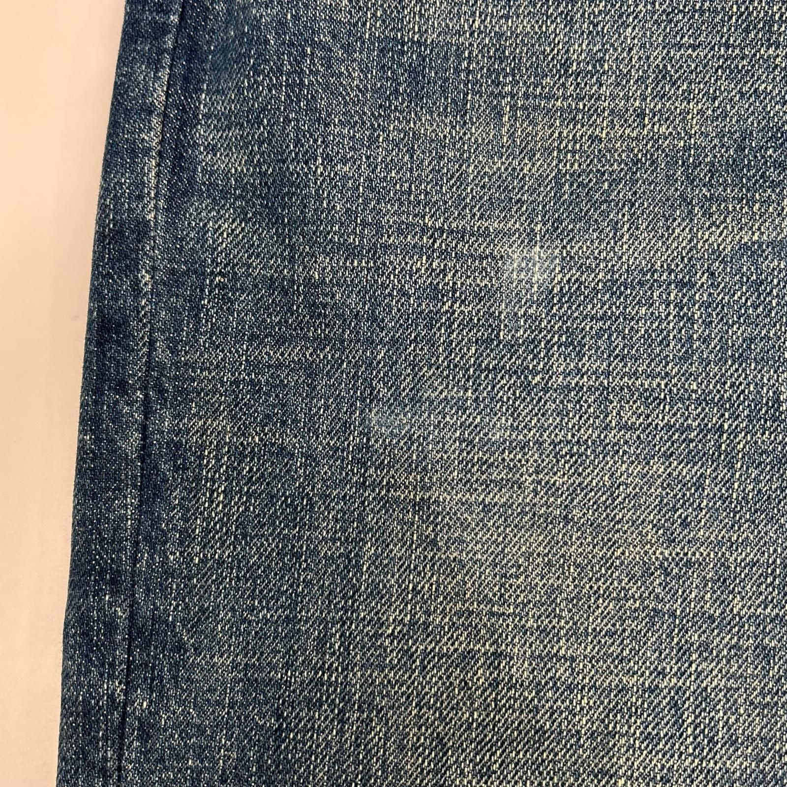 Louis Vuitton Indigo LV Logo Embroidery Monogram Lambskin Patch Zip Fly Denim — view 7