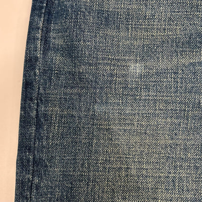 Louis Vuitton Indigo LV Logo Embroidery Monogram Lambskin Patch Zip Fly Denim — view 7