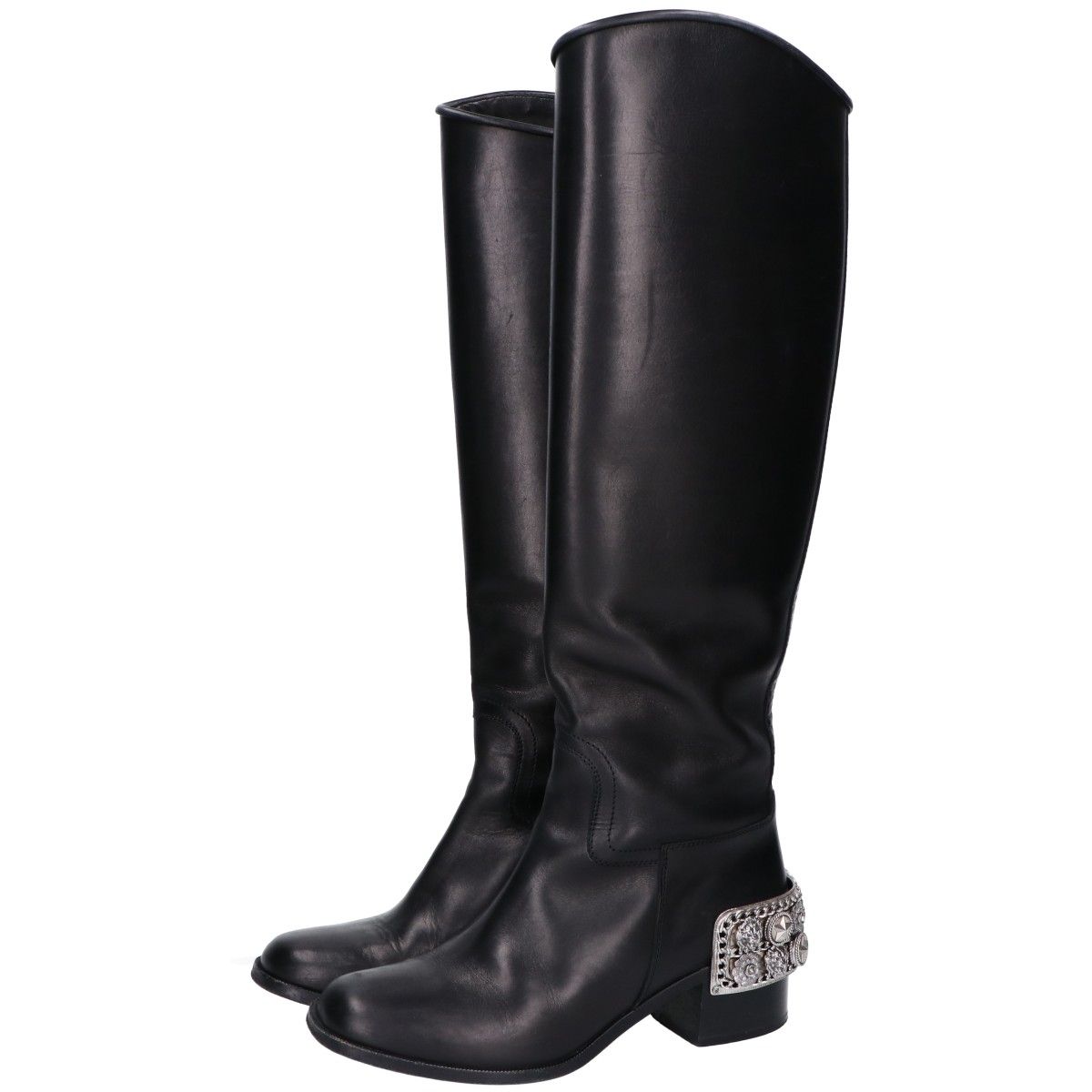 Chanel Camellia Lion Buckle Long Boots