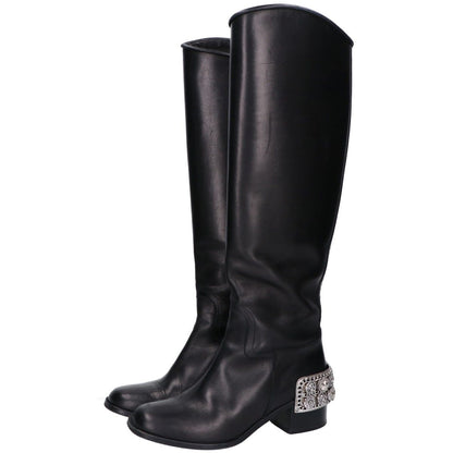 Chanel Camellia Lion Buckle Long Boots