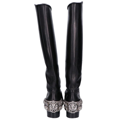 Chanel Camellia Lion Buckle Long Boots — view 4