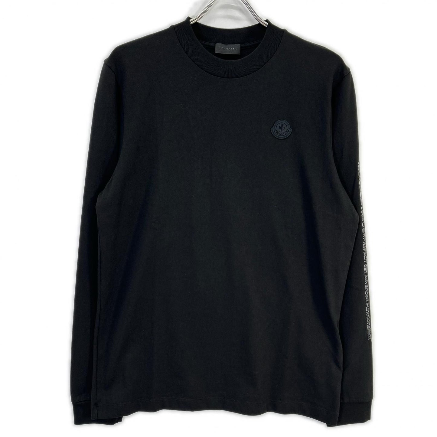 Moncler Black Maglia Manica Lunga Lava Logo Long Sleeve Top XS