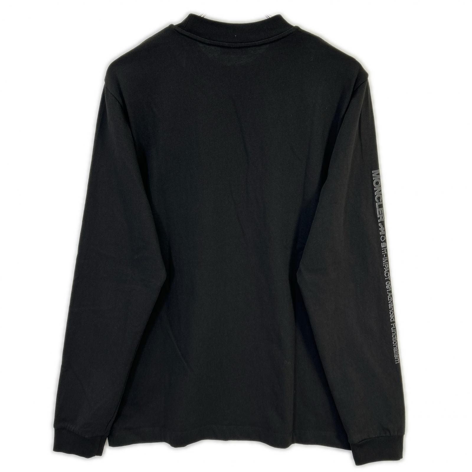 Moncler Black Maglia Manica Lunga Lava Logo Long Sleeve Top XS — view 2