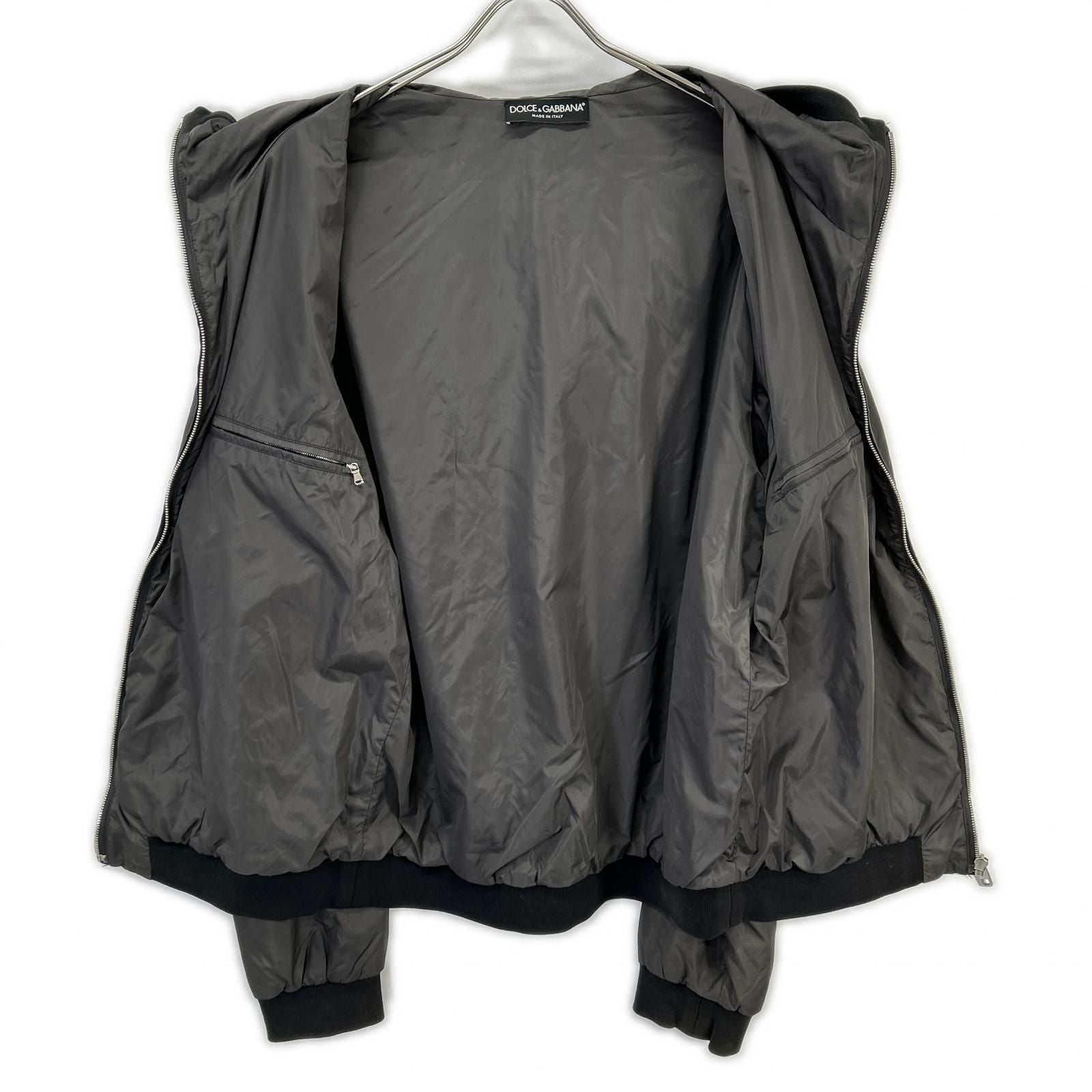 Dolce & Gabbana Khaki Zip Up Nylon Hoodie 52 — view 3