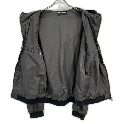 Dolce & Gabbana Khaki Zip Up Nylon Hoodie 52 — view 3