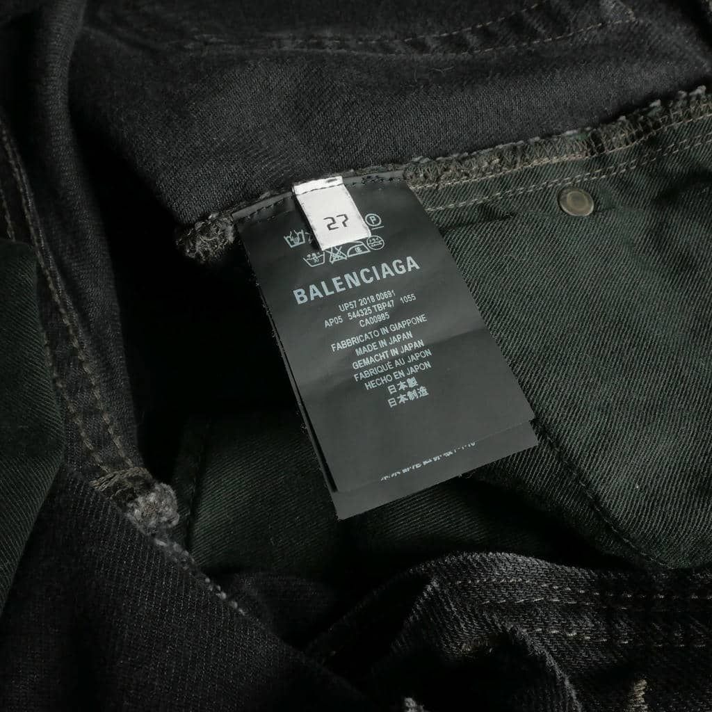 Balenciaga Straight Denim Pants Jeans 27 Black — view 8