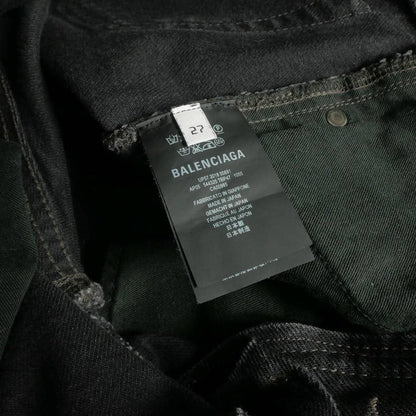 Balenciaga Straight Denim Pants Jeans 27 Black — view 8