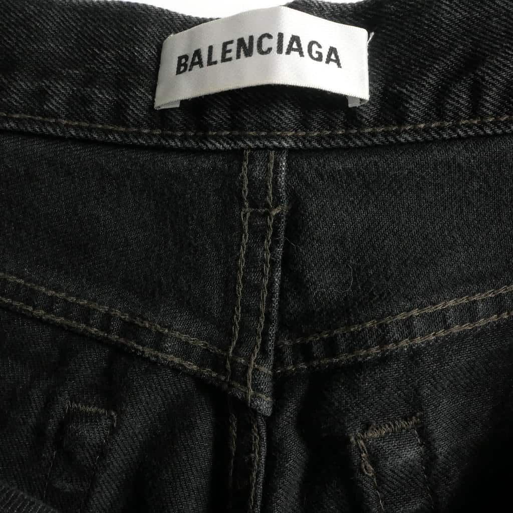 Balenciaga Straight Denim Pants Jeans 27 Black — view 7
